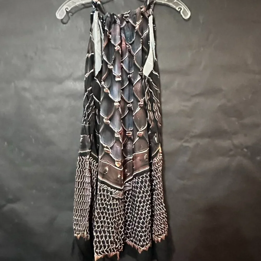Medieval Armor Joan of Arc Rayon Gladiator Dress Sleeveless Festival size xl - Picture 4 of 8